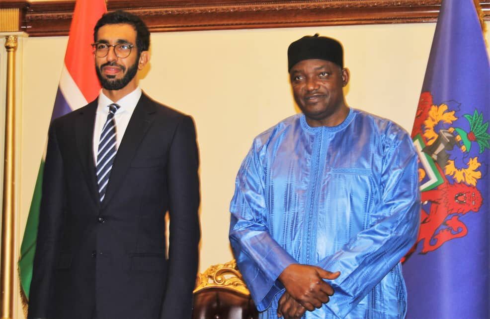 شخبوط بن نهيان آل نهيان يلتقي رئيس غامبيا