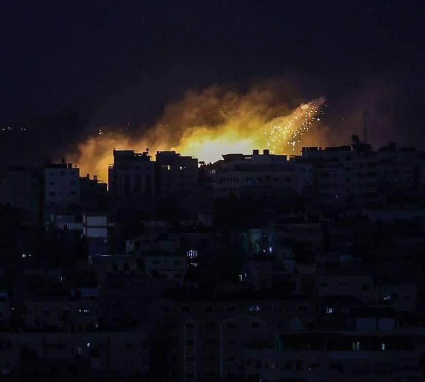 استهداف حي الكرامة شمال غزة